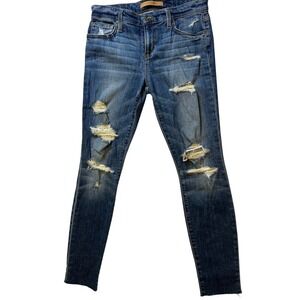 Joe's Jeans Kency Skinny Ankle Distressed Jeans Women's Size 27 Blue TADKEC5968‎